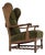 Vintage Danish Wingback Lounge Chair in Furniture Velour and Oak, 1960s For Sale