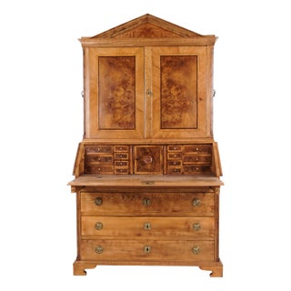 South Jutland Louis XVI Oak Secretaire Cabinet, 1900 For Sale