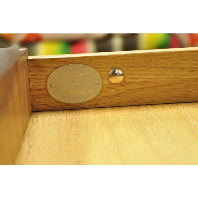 Late 20th Century Bill Sofield for Baker 66" Long Modern One Drawer Mahogany Coffee Table For Sale - Image 11 of 12