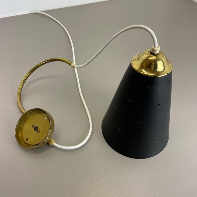 Minimalist Adjustable Brass Wall Hanging Light, Italy, 1960s For Sale - Image 17 of 18