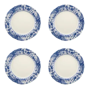 Spode Blue Italian Brocato Dinner Plate 10.5" - Set of 4