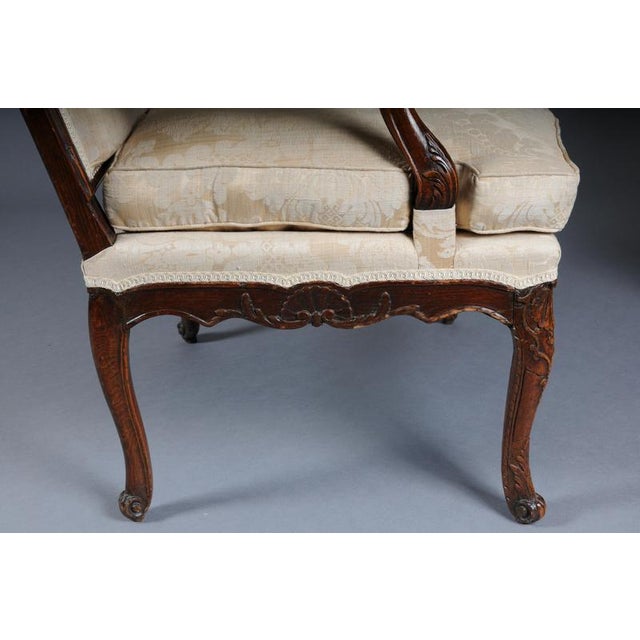 20th Century Louis XV French Oak Armchair For Sale - Image 10 of 18