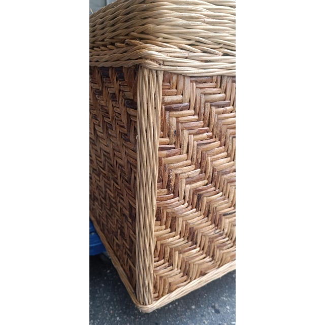 Pink Woven Wick Chest, 1970s For Sale - Image 8 of 15