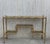 Mid-Century Modern Mid-Century Modern Italian Faux Bamboo Gilt Metal Console With Smoked Glass For Sale - Image 3 of 13