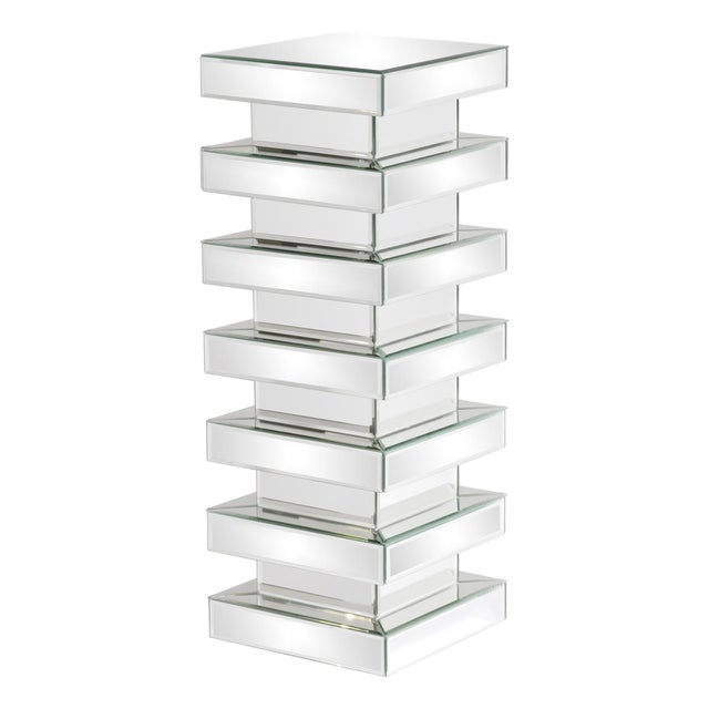 Mirror on Mirror Stepped Pedestal For Sale