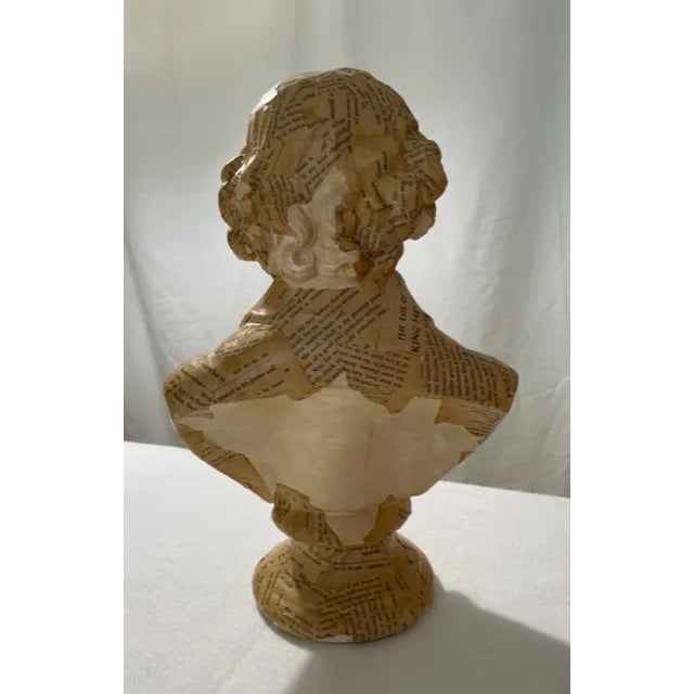 1990s Vintage Boho Chic Bust of Shakespeare For Sale - Image 5 of 7