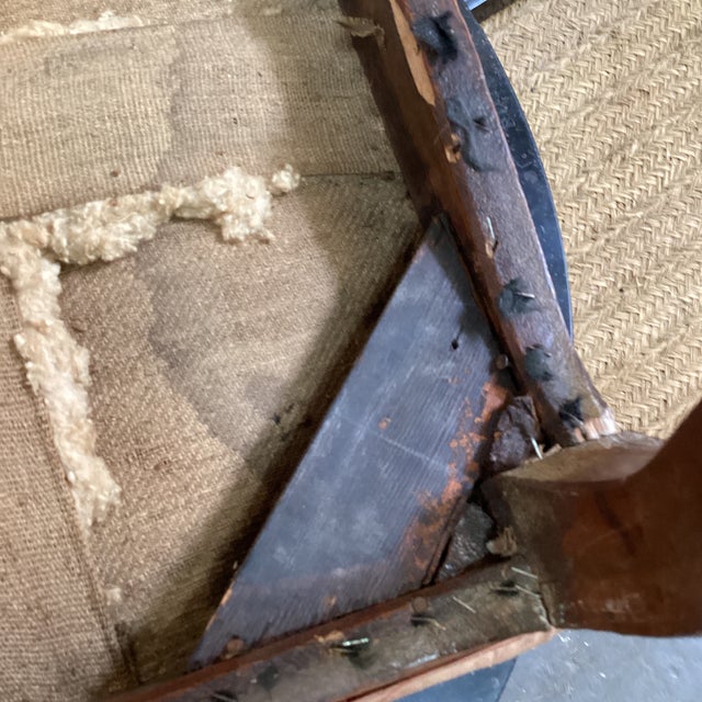 19th Century French Stool in Pink/Red Fabric For Sale - Image 12 of 12