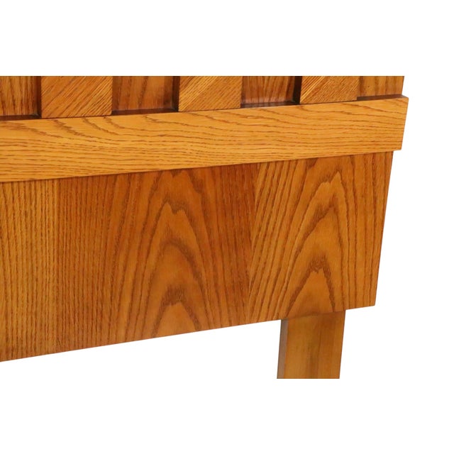 Lane Staccato Brutalist Full Size Headboard c.1970's For Sale - Image 14 of 14