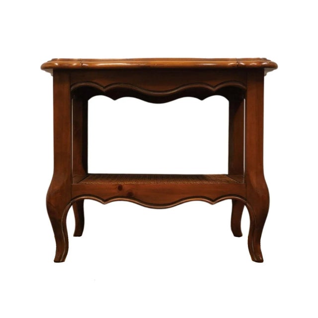 Brown Ethan Allen Chateau Normandy Collection Solid Pine 23" Rectangular Accent End Table 17-8013 - 217 Finish For Sale - Image 8 of 10