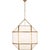 Morris Grande Lantern in Gilded Iron with White Glass Designer: Suzanne Kasler Canopy: 4.75" Round Mounting: Chain Shade...