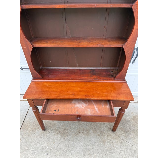 Early 19th Century Colonial Farmhouse Hutch – Antique Pennsylvania Sheraton-Style Cabinet For Sale - Image 12 of 14