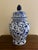 Late 20th Century Chinoiserie Large Blue and White Porcelain Ginger Jar For Sale In South Bend - Image 6 of 8