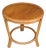 Late 20th Century Bamboo and Rattan Round Side Table With Inset Wood Top For Sale