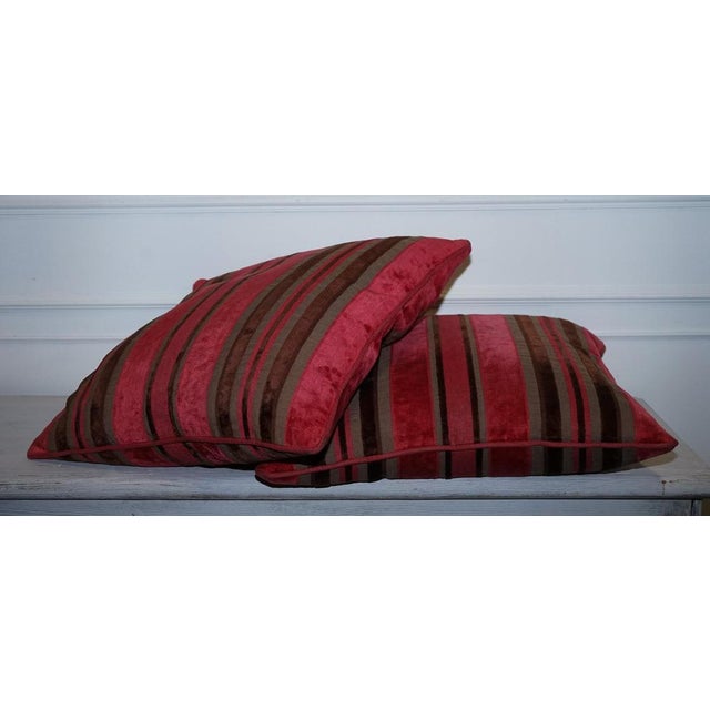 Textile Stripey Scatter Cushions by Alexander & James Hudson, Set of 2 For Sale - Image 7 of 11
