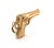 Contemporary Mid 20th Century Pistol Handgun Charm Pendant in Solid 14k Yellow Gold 20.7g For Sale - Image 3 of 11