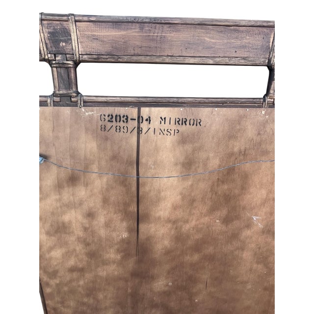 1970s Large 1970s Bamboo Henredon Mirror in the Style of McGuire For Sale - Image 5 of 8