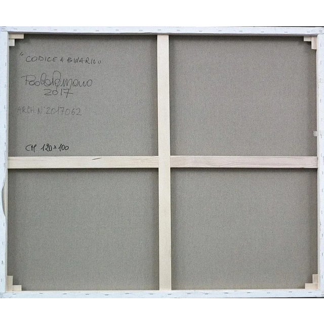 Contemporary Binary Codes - Oil Painting by Paola Romano - 2017 2017 For Sale - Image 3 of 4