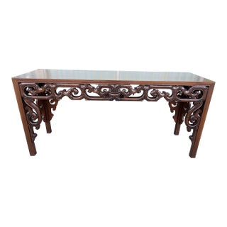 1940s Rosewood Console Table For Sale