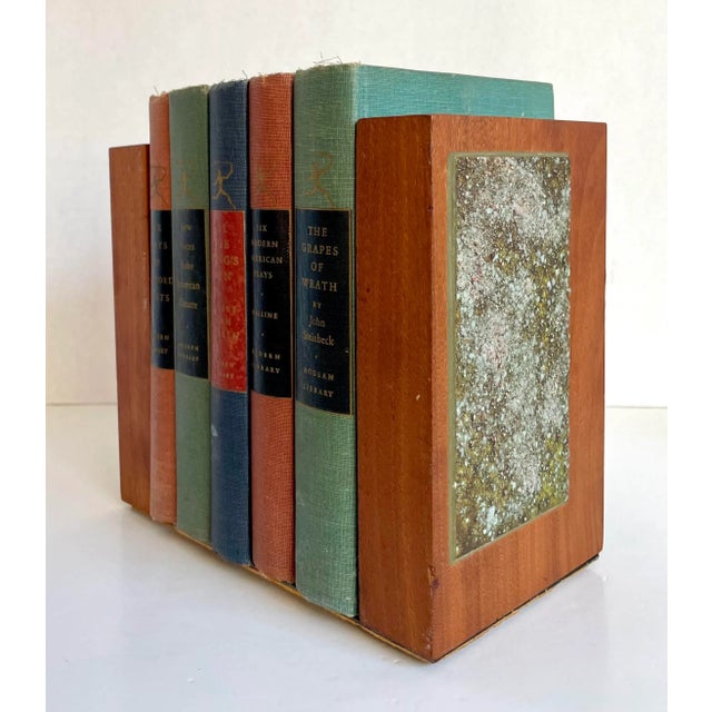 Mid 20th Century Danish Modern Signed Original Wood and Metal Art Bookends For Sale - Image 11 of 13