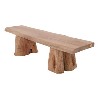 Live Edge Walnut Bench by Logniture For Sale