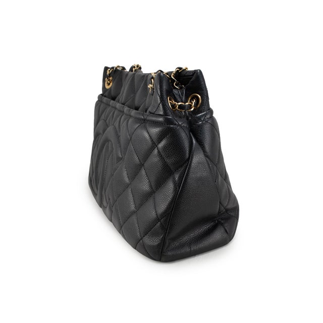 Chanel Chanel Timeless Soft Shopper XL Tote Caviar Leather Black Gold-Tone Hardwear Bag For Sale - Image 4 of 17