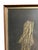 Mid 20th Century Mid Century Modern Vintage Wood Framed Brass Rubbing Depicting a Medieval Lady in Prayer For Sale - Image 4 of 10