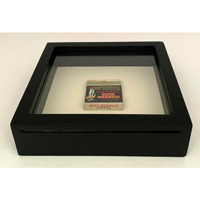 Mid-Century Modern Las Vegas Pioneer Club Framed Vintage Matchbook For Sale - Image 3 of 6