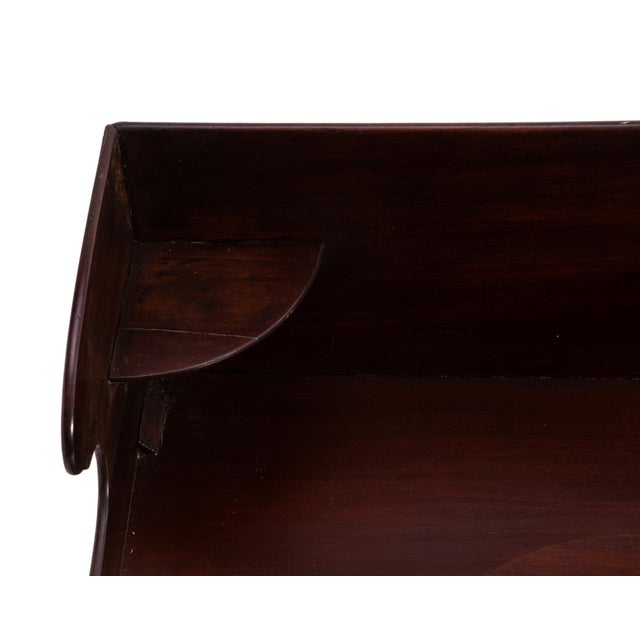 Antique Massachusetts Sheraton Double Washstand 6 Drawers Straight Gallery Server For Sale - Image 11 of 18
