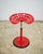 "Tractor" stool by Etienne Fermigier for Mirima. Red lacquered metal frame and seat, adjustable height. It has some marks...