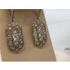Vintage 3 Ct Round & Princess Shape Diamond Hanging Earring in Platinum For Sale - Image 16 of 18