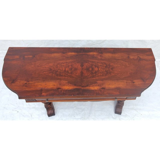 American 1920s American Spanish Revival Console Table / Library or Sofa Table Expandable For Sale - Image 3 of 13