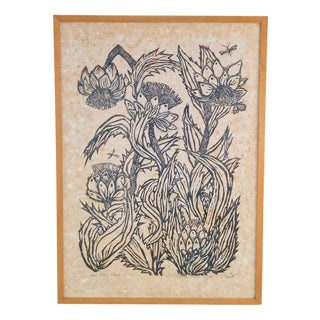 Wil Willerijn, Blackthorn, Etching on Handmade Paper, 1966 For Sale