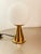 Gold Brass Table Lamp with White Sphere For Sale - Image 8 of 10