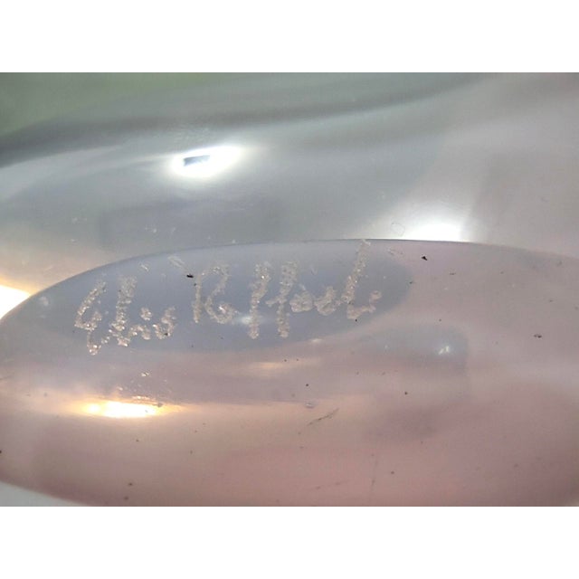 Vintage Italian Pink Sommerso Murano Glass Swan by Elio Raffaeli, 1980s For Sale - Image 18 of 18