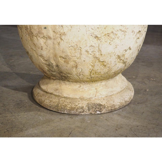 Pair of Vintage French Cement Planters With Looped Handles, Circa 1970s For Sale - Image 10 of 18