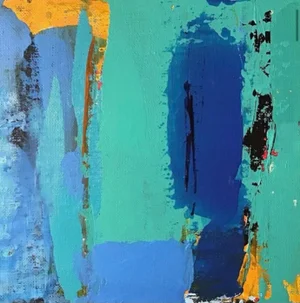 “AS021922” Contemporary Abstract Study Acrylic Painting on Canvas Panel by Stephen Stilgenbauer