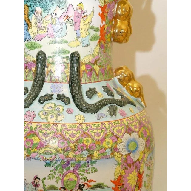 Large 20th Century Vintage Porcelain and Chinese Canton Vases, 1901, Set of 2 For Sale - Image 17 of 18