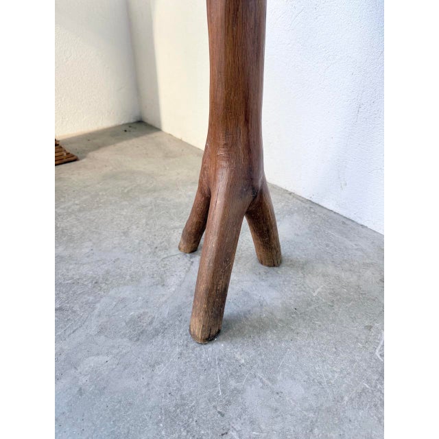 Folk Art Tripod Stand in Woven Straw, 1950s For Sale - Image 14 of 18
