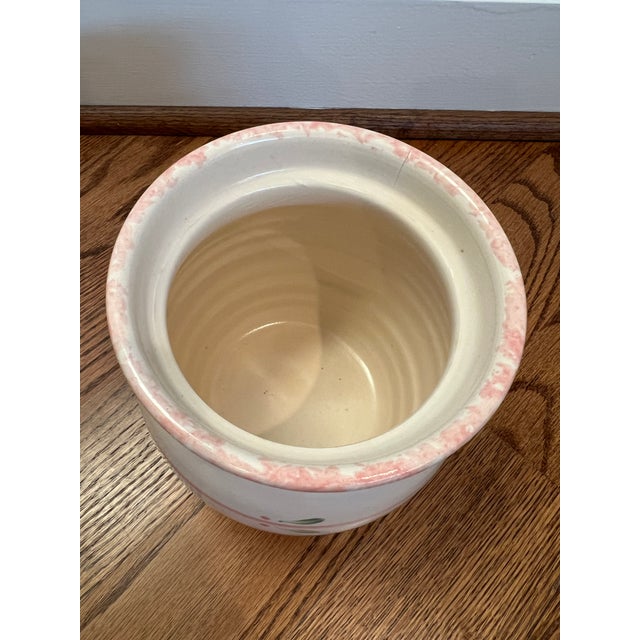 Marshall Pottery Pink Sponge-Ware Stoneware Crock For Sale In Washington DC - Image 6 of 8