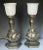 Brass Pair of Antique Art Deco 1921 Cast Nautical Accent Table Lamps W/ Ship & Globe For Sale - Image 8 of 17
