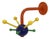 Multicolor Mina Coat Rack from Ikea, 1990s For Sale