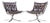 Sigurd Ressell for Vatne Møbler Mid Century Chrome Falcon Lounge Chairs - Pair For Sale