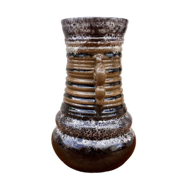 Strehla Keramik Fat Lava Ceramic Vase, Germany, 1960s. For Sale - Image 6 of 9