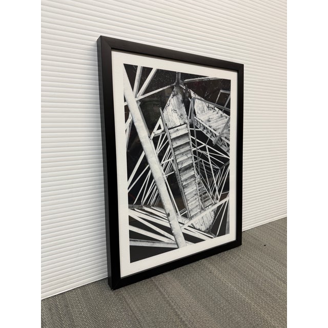 Industrial Framed Black & White Architectural Print For Sale - Image 3 of 12