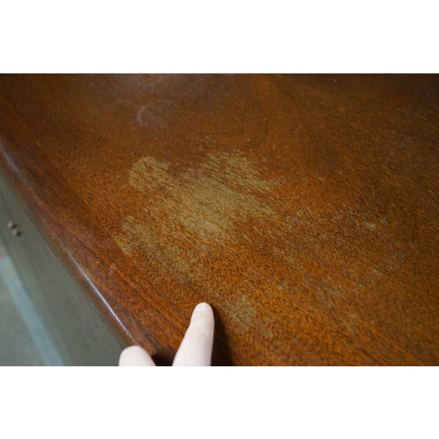 Burnt Umber 1960s Lovely Curved Mid-Century Buffet Attributed to Dunbar and Edward Wormley For Sale - Image 8 of 16