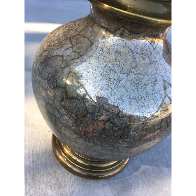 Frederick Cooper Chinoiserie Porcelain Ginger Jar Lamp With Brass Base & Shade by Frederick Cooper For Sale - Image 4 of 13