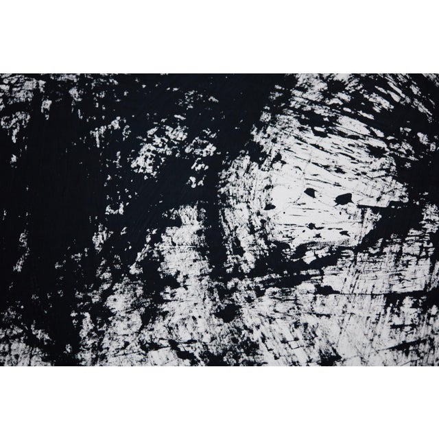 "Movement in Black and White 4" Contemporary Original Abstract Painting by Simon Findlay For Sale - Image 10 of 15