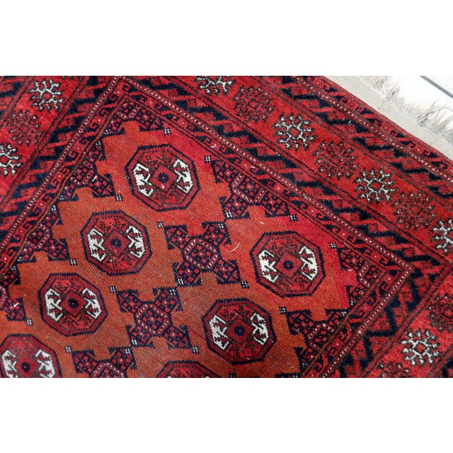 1920s, Handmade Antique Afghan Baluch Rug 3.8' X 4.8' For Sale - Image 12 of 13