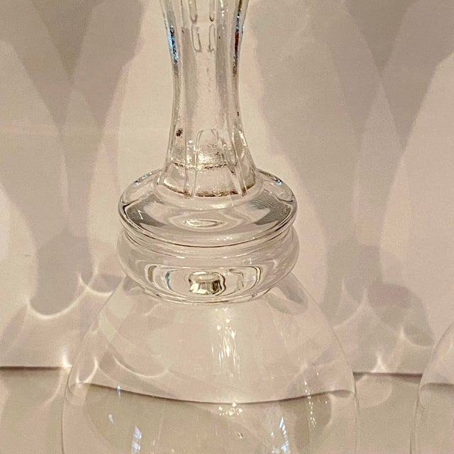 Modern Eiffle Tower Stem Wine Glasses - A Pair For Sale - Image 3 of 10