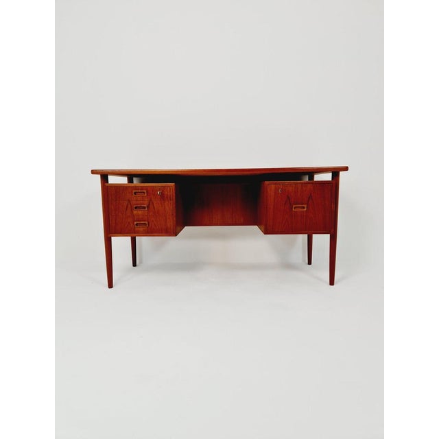 Danish Teak Desk by Ib Kofod Larsen, 1960s For Sale - Image 3 of 12